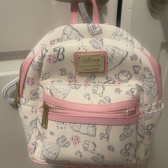Loungefly × Disney Beauty and the Beast Belle Pink All Over-Print
Mini Backpack - Picture 3 of 9